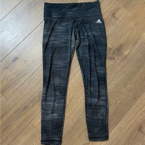 Adidas Grey Medium Mid-Rise Climalite Leggings